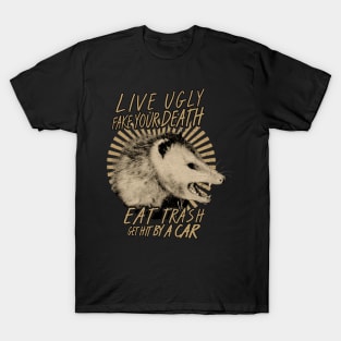 funny quote live weird fake your death quote T-Shirt